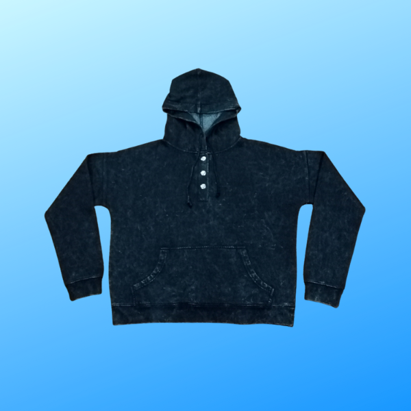 Acid Wash Crop Hoodie-2